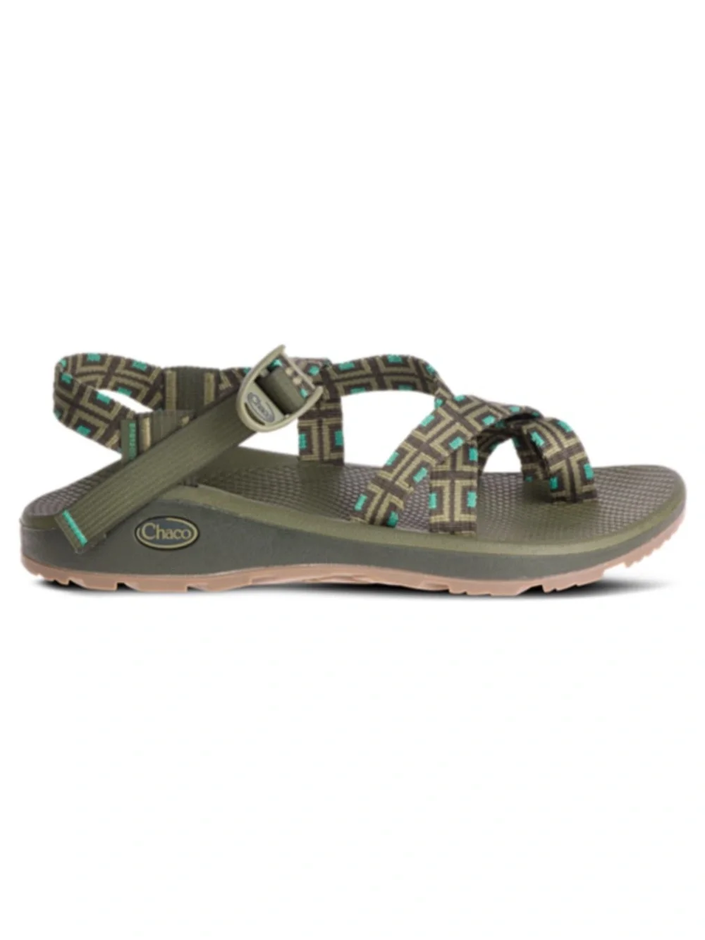 Chaco ZCloud 2 Mn Olive Green Geo Strap Sandal Men Size 10